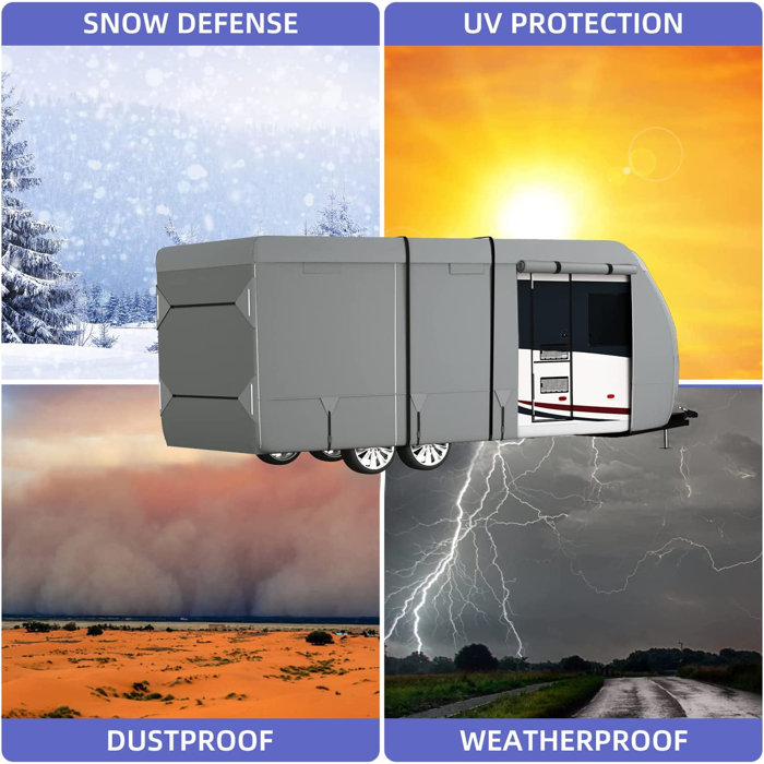 Umbrauto RV Cover Umbrauto Upgraded 7 Layers Top Camper Cover Travel